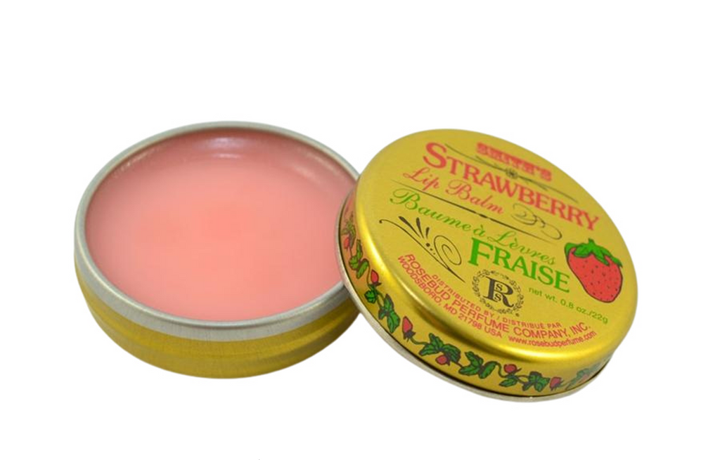 Rosebud Strawberry Lip Balm .8 oz High End Beauty