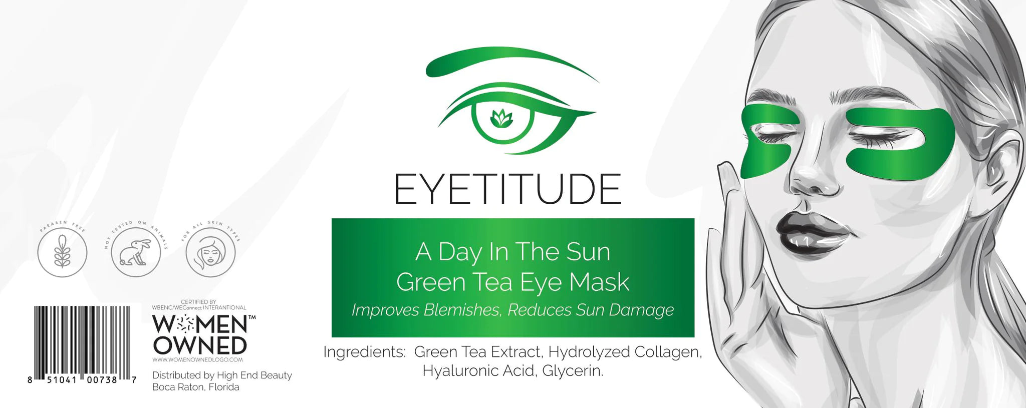 Eyetitude A Day In The Sun Green Tea Eye Mask