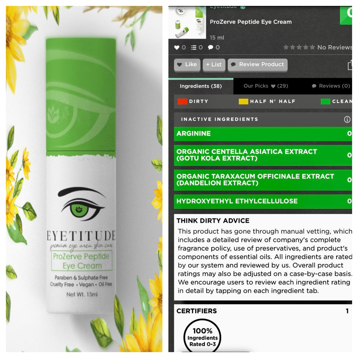 Check out Eyetitude on Think Dirty