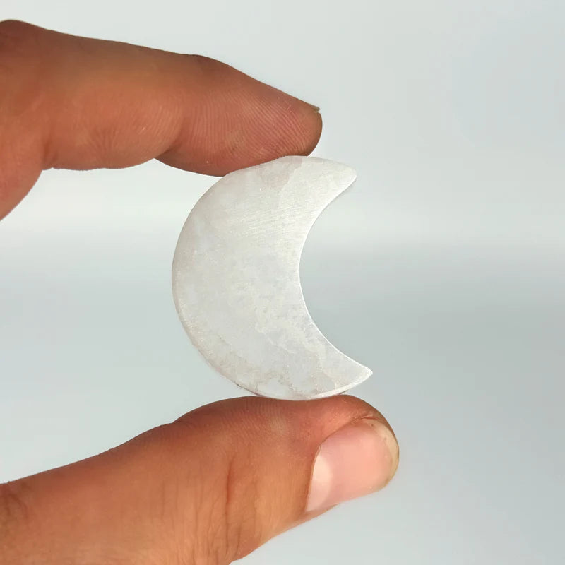 Ruby's Healing Crystals 1.5” Selenite Moons