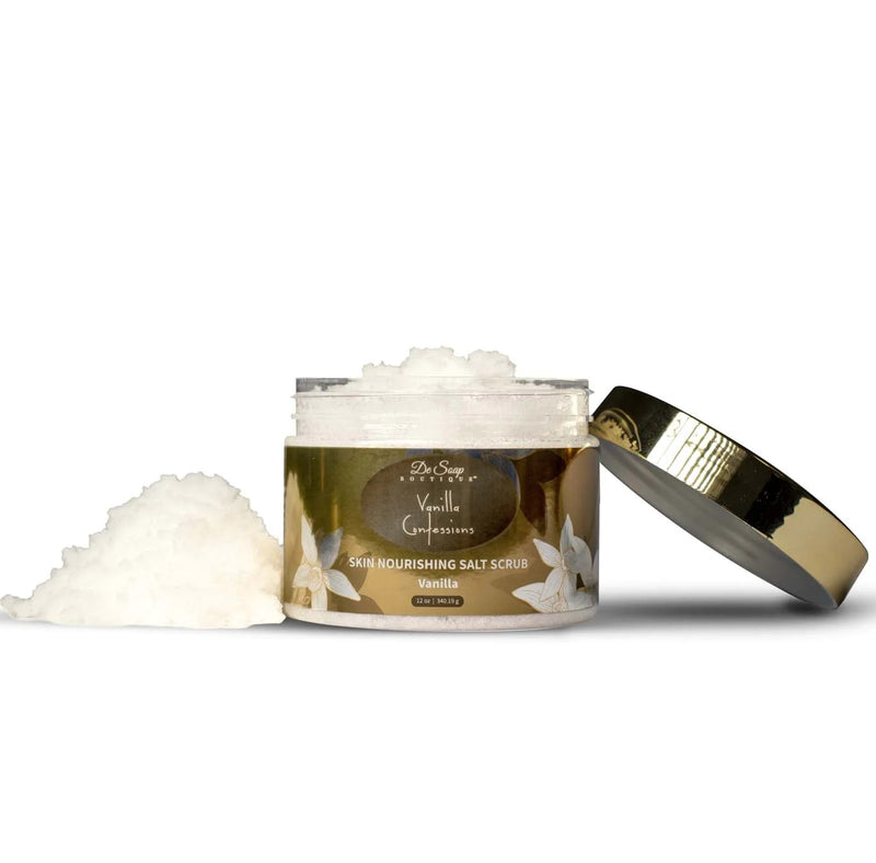 De Soap Boutique Vanilla Confessions | Skin Nourishing Salt Scrub 12 oz