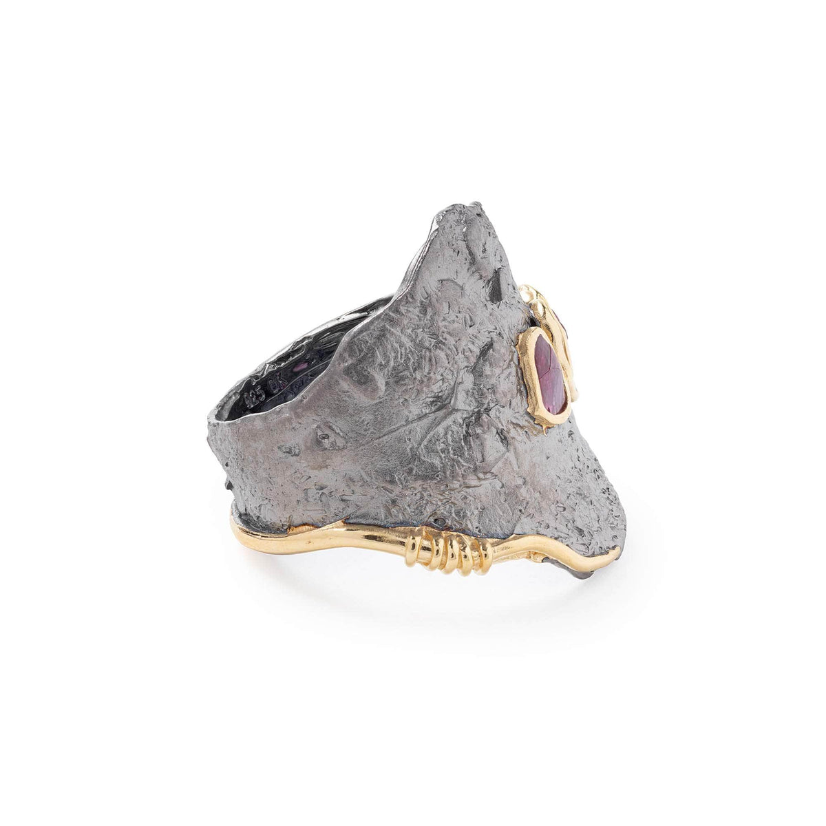 German Kabirski Pele Rough Ruby Ring