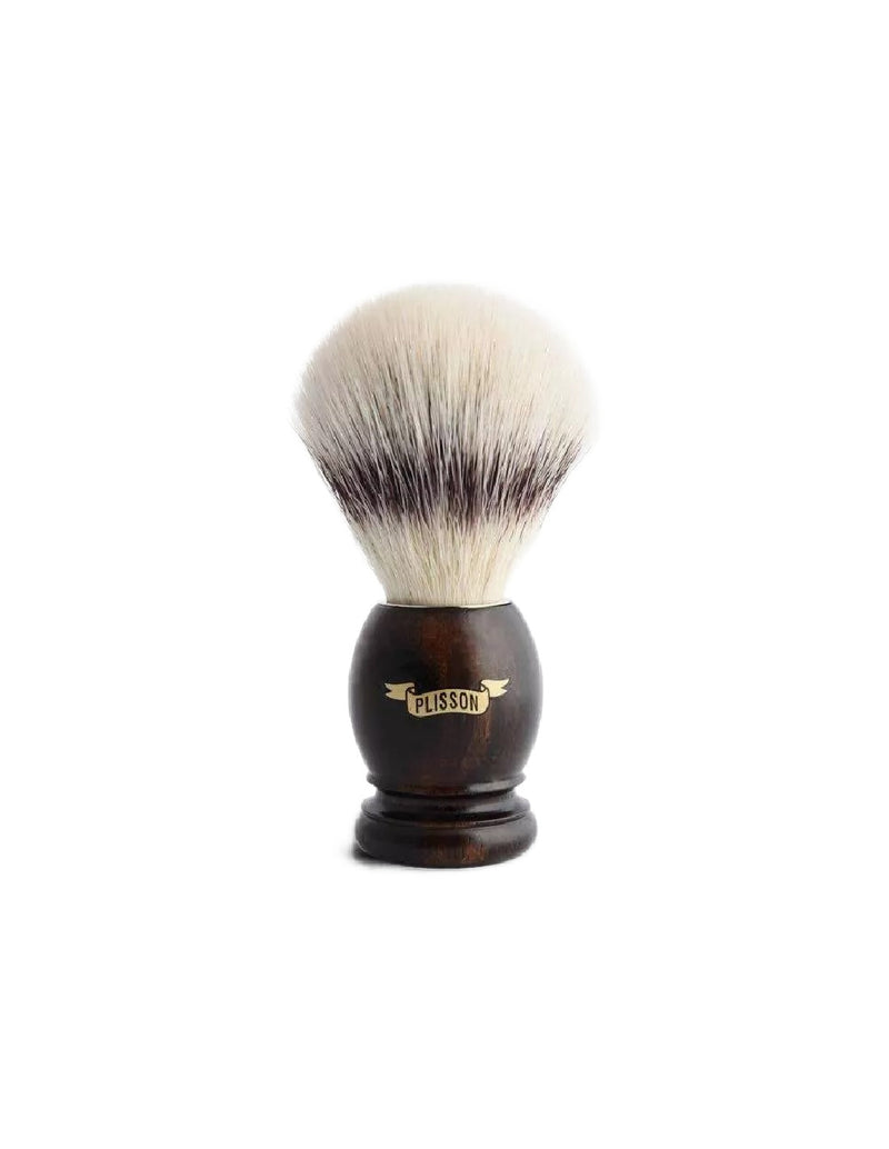 Plisson 1808 Ebony Original Shaving Brush With "High Mountain White" Fibre