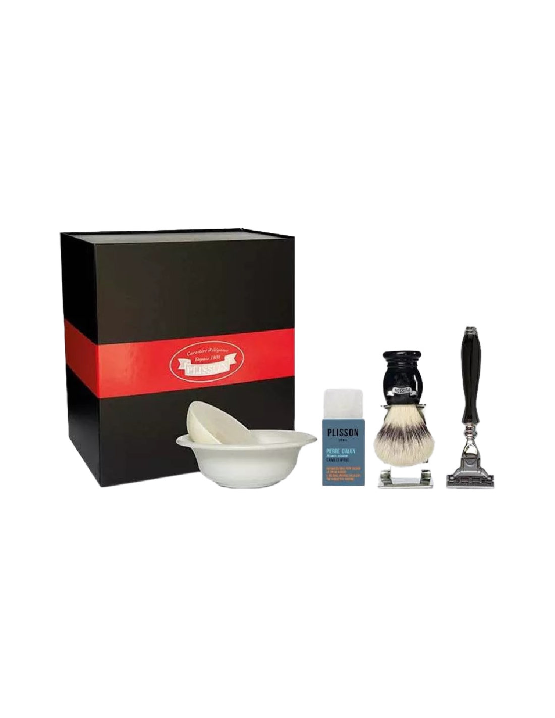 Plisson 1808 Shaving Gift Set with Soap and Alum Stone