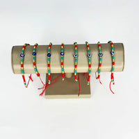 Ruby's Healing Crystals Adjustable Evil Eye String Bracelets