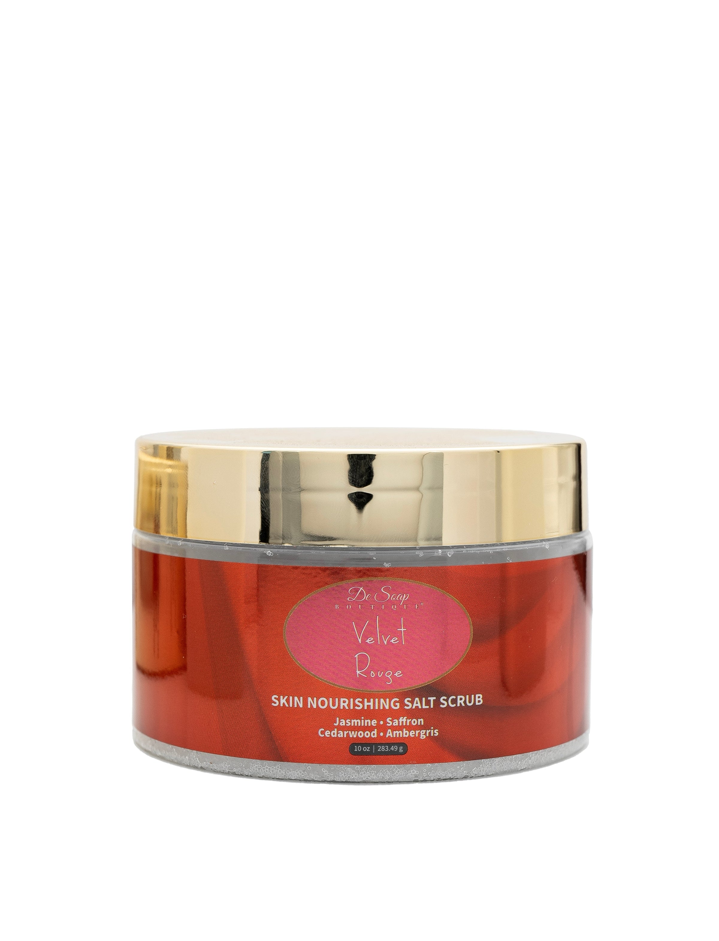 De Soap Boutique Velvet Rouge | Skin Nourishing Salt Scrub 10 oz