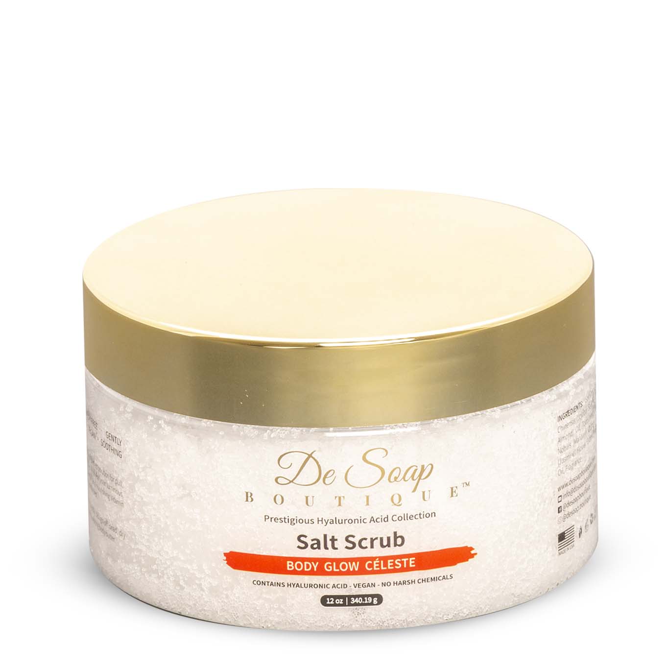 De Soap Boutique Body Glow Salt Scrub | Céleste 12 oz