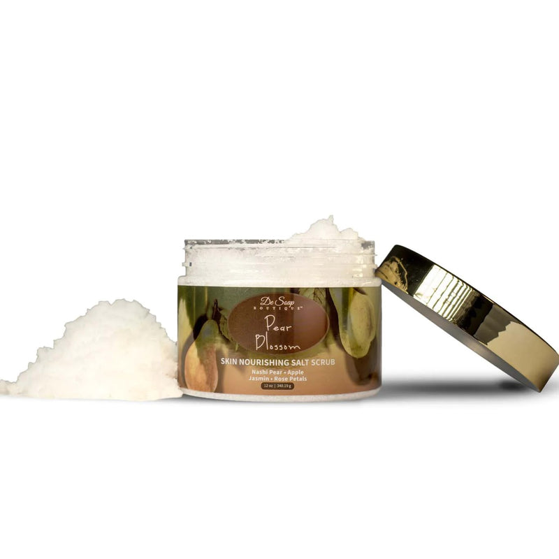 De Soap Boutique Pear Blossom | Skin Nourishing Salt Scrub 12 oz