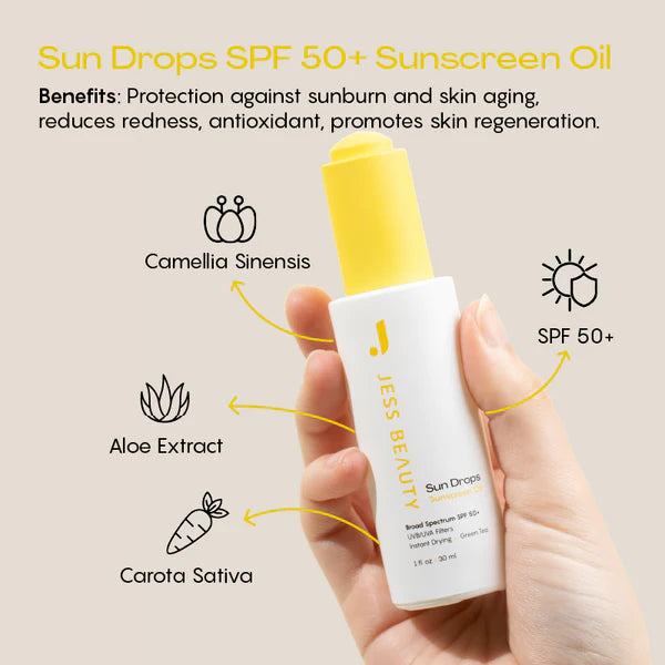 Jess Beauty Sun Drop SPF 50+ Sunscreen Oil