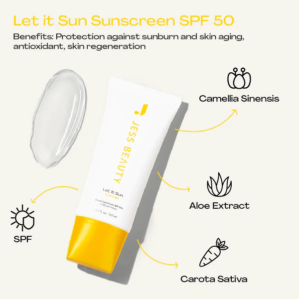 Jess Beauty Let it Sun SPF 50 + Sunscreen