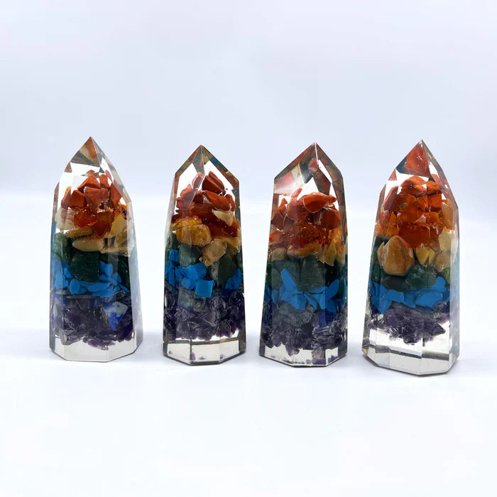 Ruby's Healing Crystals Chakra Orgonite Towers