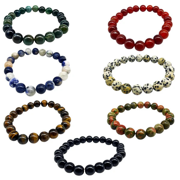 Ruby's Healing Crystals Mens Size Crystal Bracelets