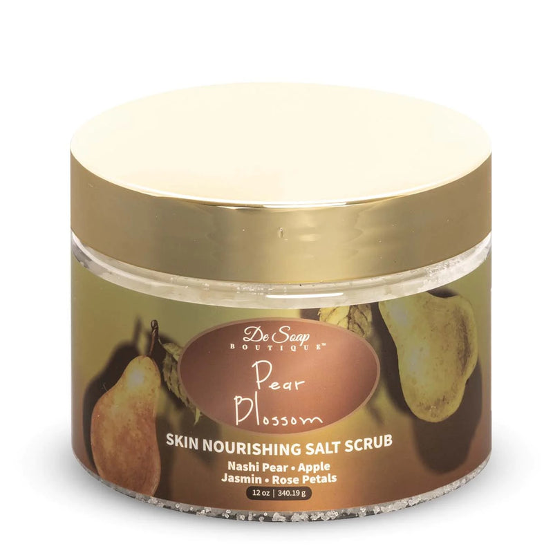 De Soap Boutique Pear Blossom | Skin Nourishing Salt Scrub 12 oz