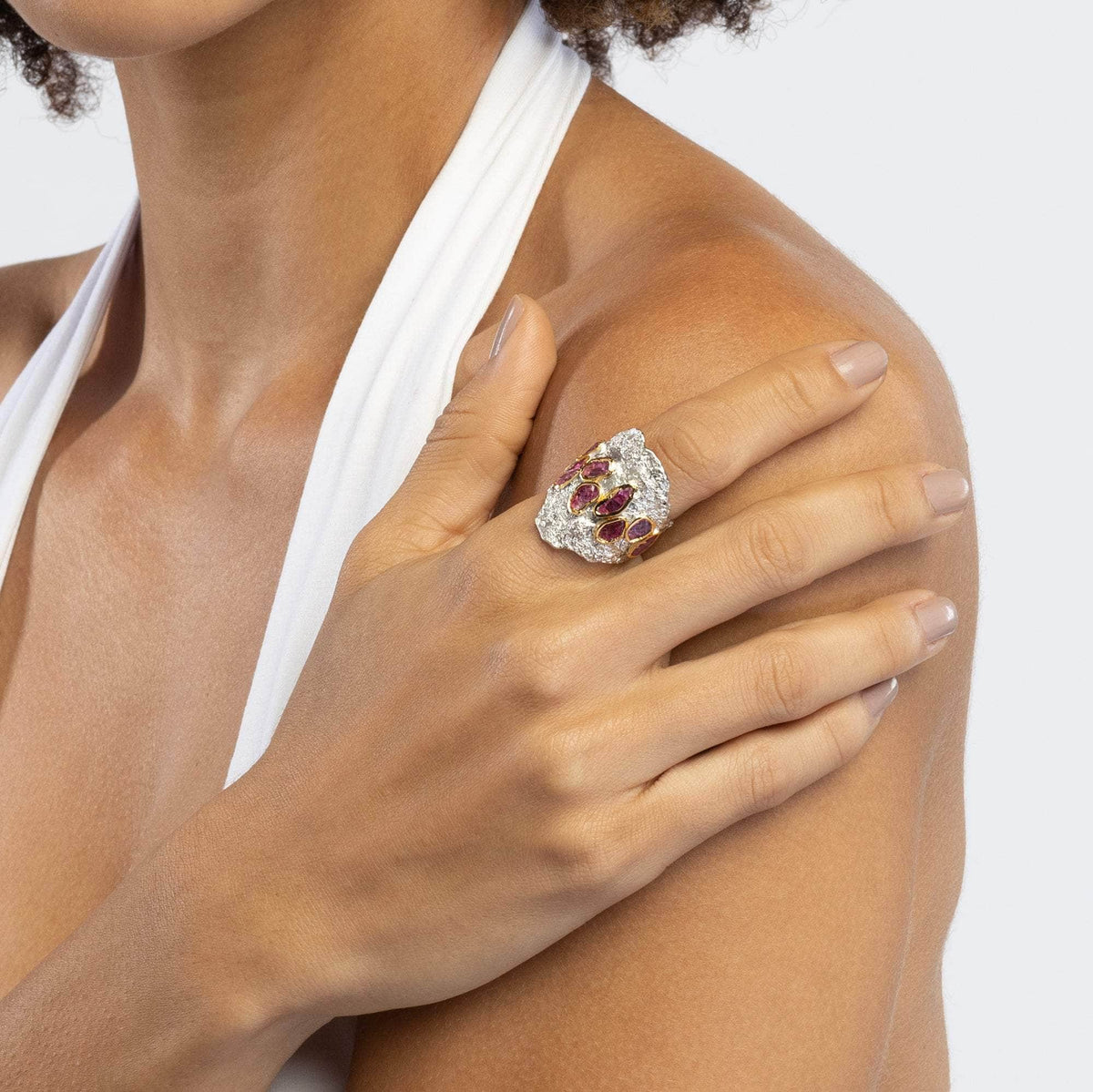 German Kabirski Pele Rough Ruby Ring