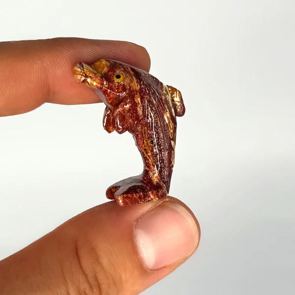 Ruby's Healing Crystals 1.5” Soapstone Dolphins