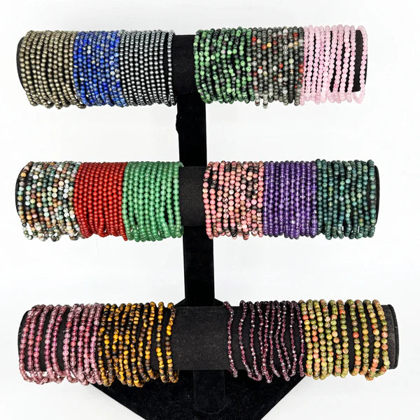 Ruby's Healing Crystals AAA Grade 4mm Beaded Bracelets