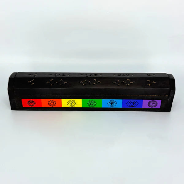 Ruby's Healing Crystals Wood Incense Storage Box