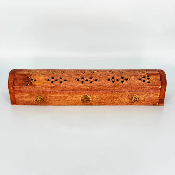 Ruby's Healing Crystals Wood Incense Storage Box