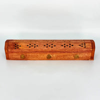 Ruby's Healing Crystals Wood Incense Storage Box