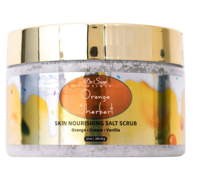 De Soap Boutique Orange Sherbert | Skin Nourishing Salt Scrub 10 oz