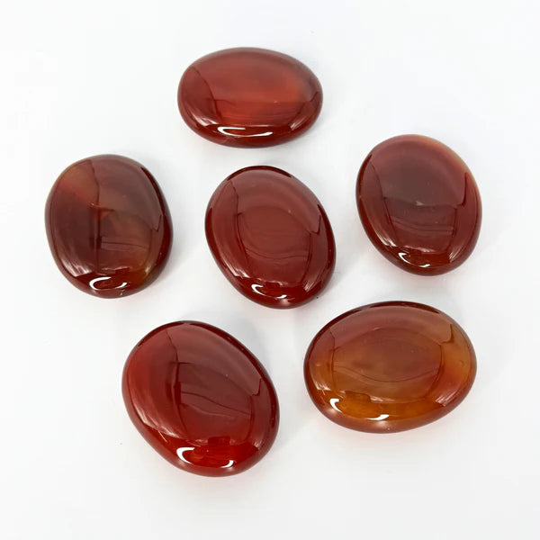Ruby's Healing Crystals 2.25” Carnelian Palm Stones