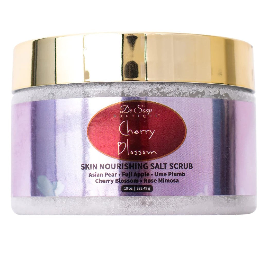 De Soap Boutique Cherry Blossom | Skin Nourishing Salt Scrub 10 oz