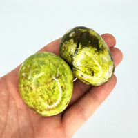 Ruby's Healing Crystals Green Opal Palm Stones