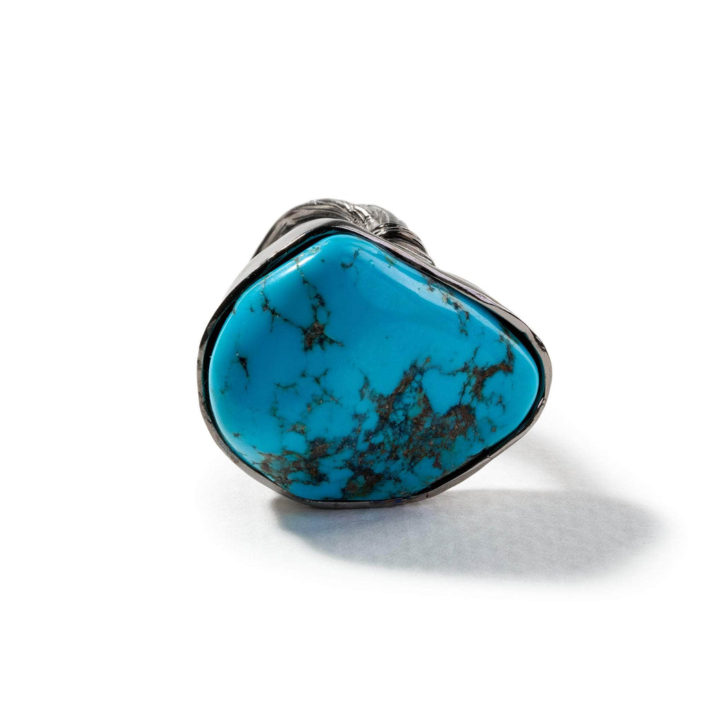 German Kabirski Deval Rough Turquoise Ring – High End Beauty