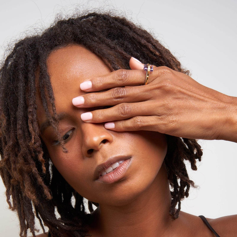 German Kabirski Klemm Amethyst Ring