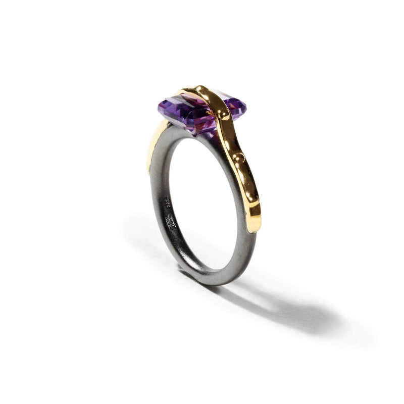 German Kabirski Klemm Amethyst Ring