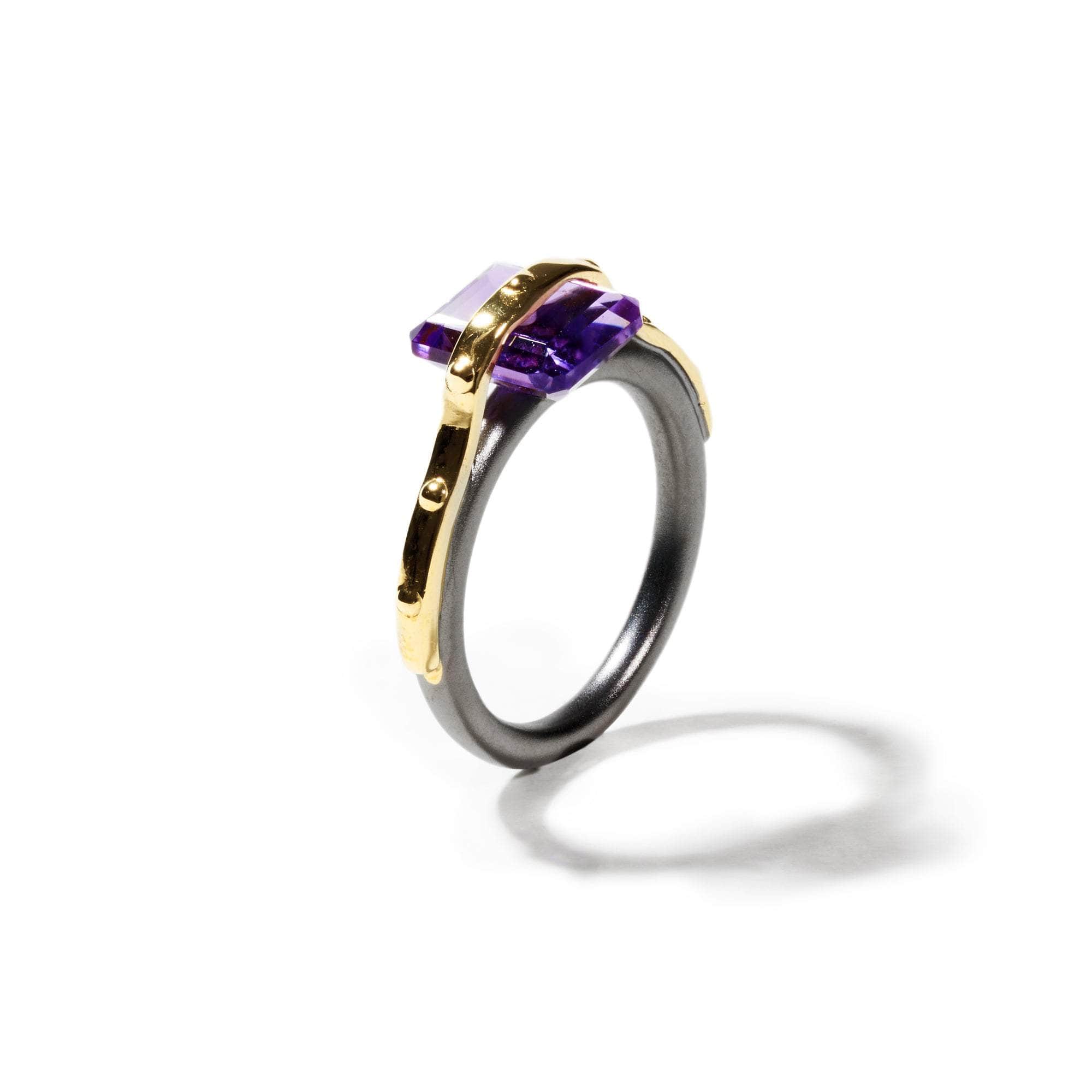 German Kabirski Klemm Amethyst Ring