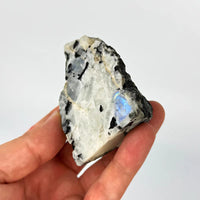 Ruby's Healing Crystals Polished Rainbow Moonstone Cut Base