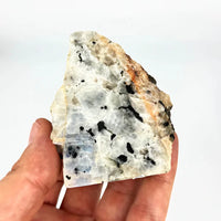 Ruby's Healing Crystals Polished Rainbow Moonstone Cut Base
