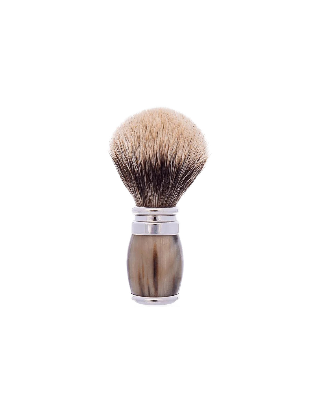 Plisson 1808 Horn & Palladium Genuine Badger Shaving Brush