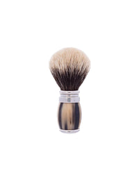 Plisson 1808 Horn & Palladium Genuine Badger Shaving Brush