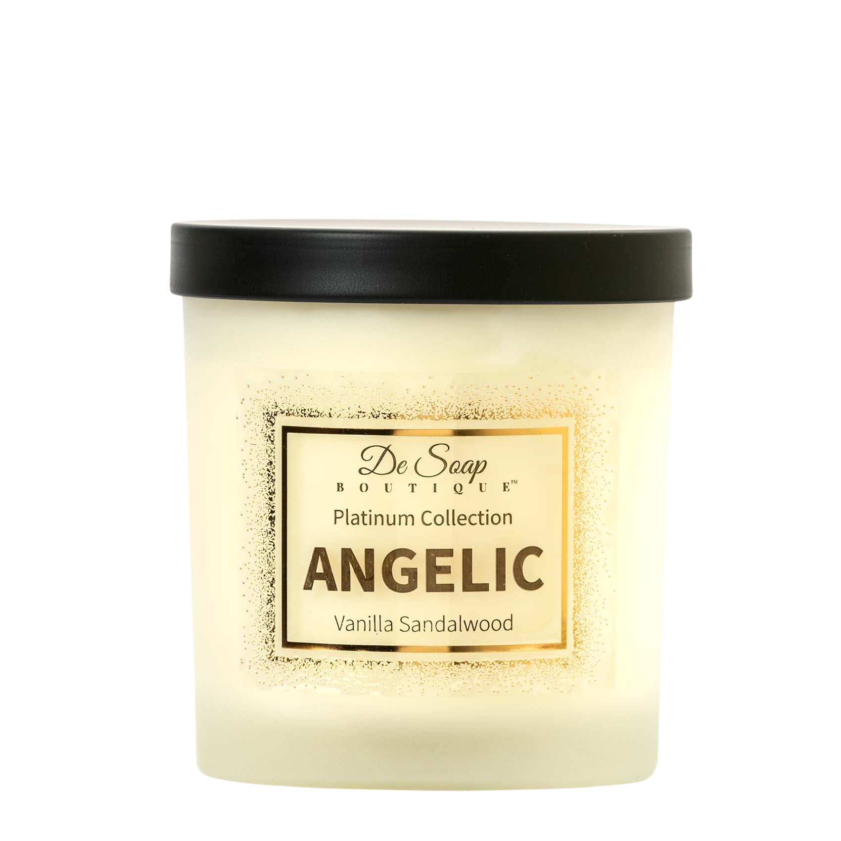 De Soap Boutique ANGELIC Vanilla Sandalwood Candle 10 oz