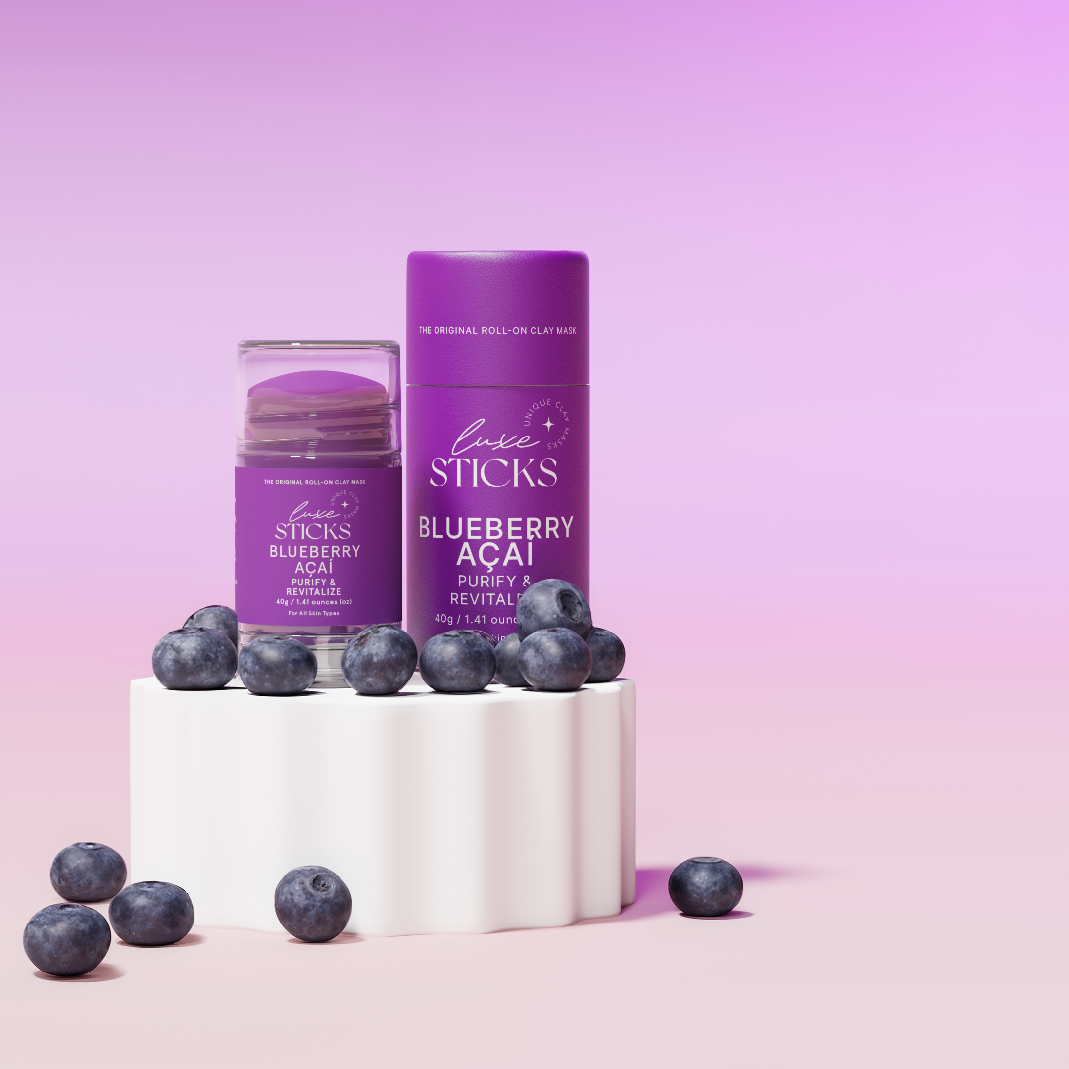 LuxeSticks Blueberry Açaí Clay Stick
