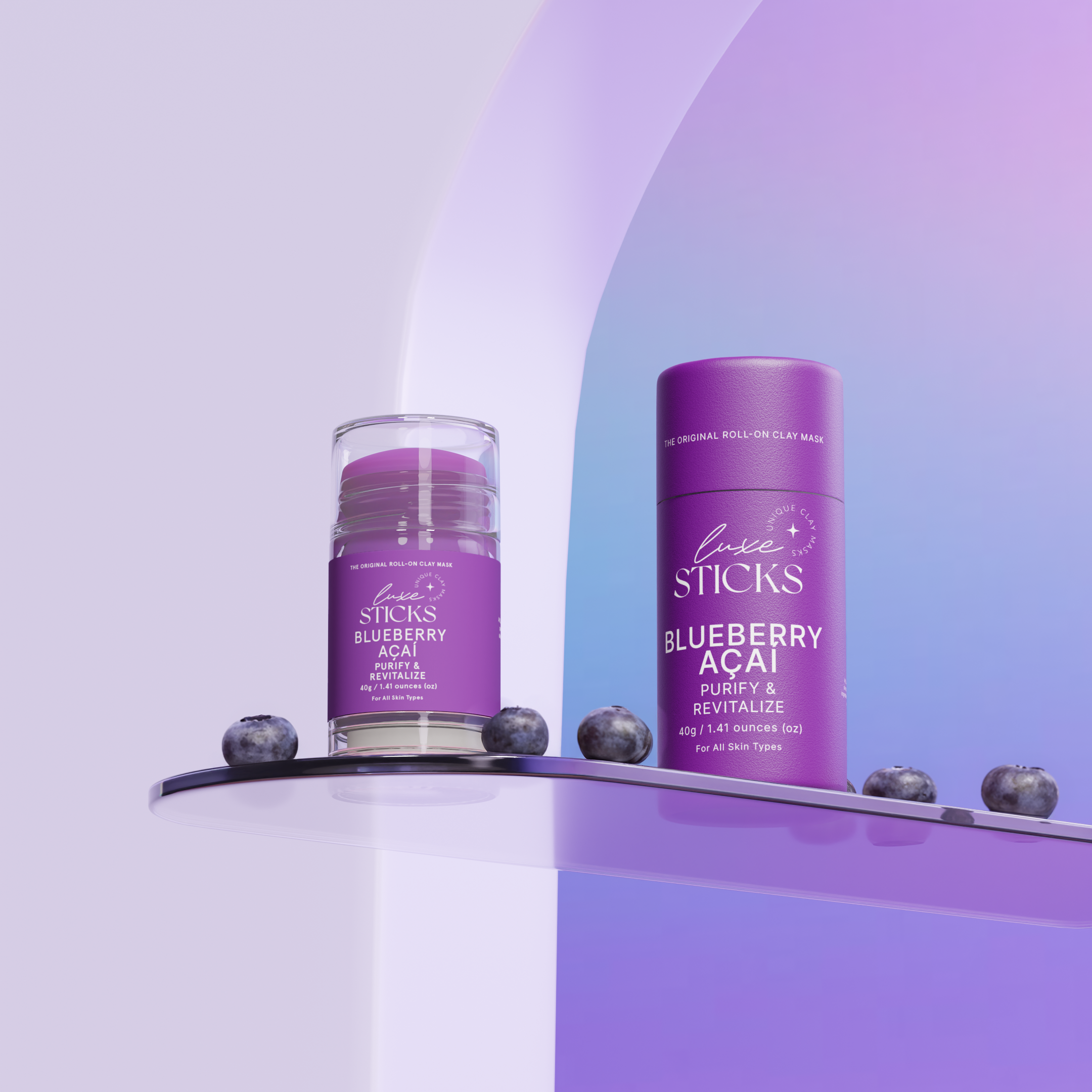 LuxeSticks Blueberry Açaí Clay Stick
