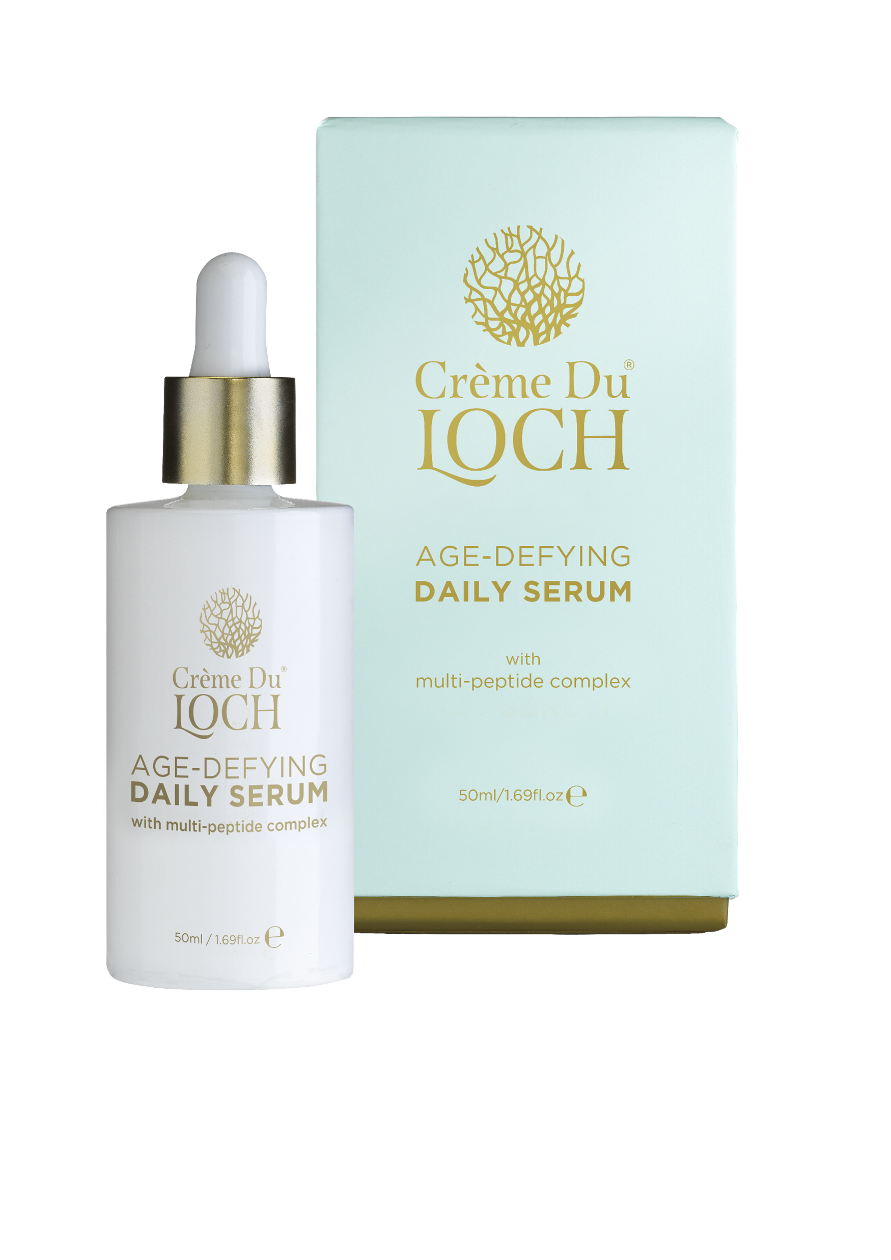 Crème Du Loch Age-Defying Daily Serum 50ml - multi-peptide anti-aging face serum