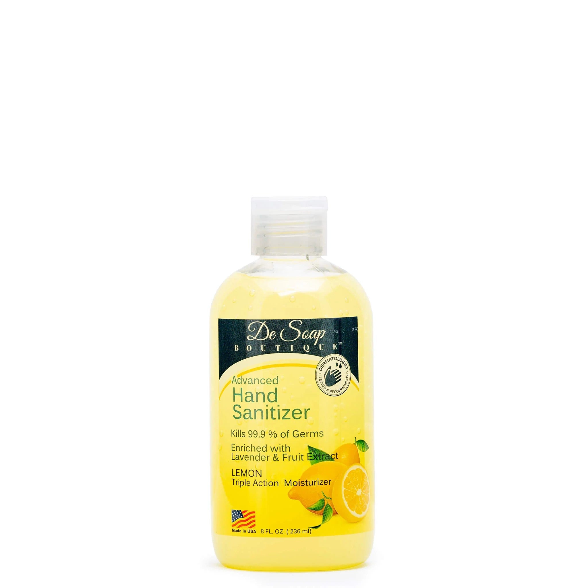 De Soap Boutique 8 oz Lemon Hand Sanitizer 236 ml