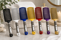 High End Beauty Boar Bristle and Nylon Curved Vented Hair Brush – all 7 colors