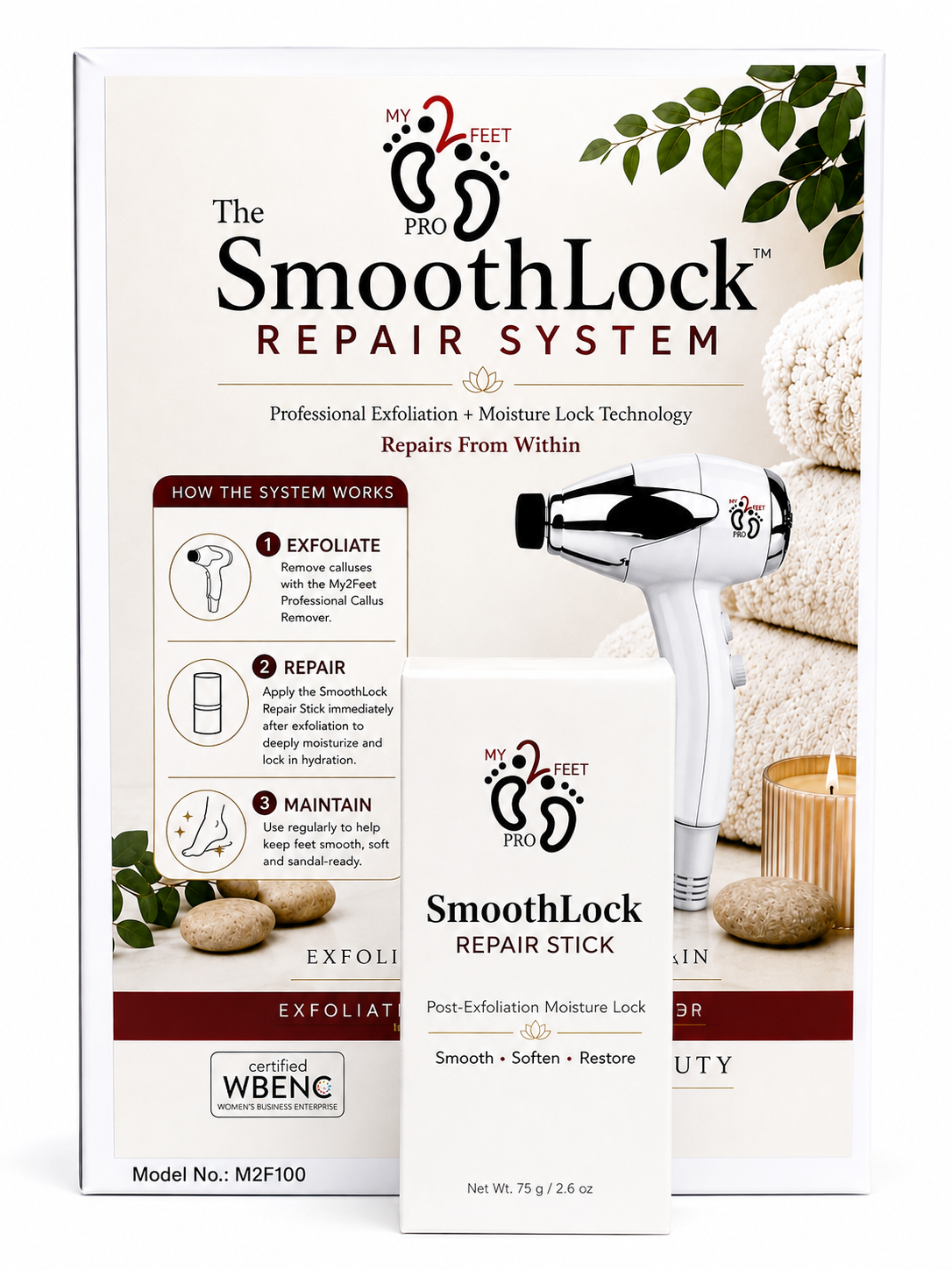 My2Feet SmoothLock Repair Stickwith SmoothLock repair system guid for post-exfoliating moisture care and smoother, softer feet