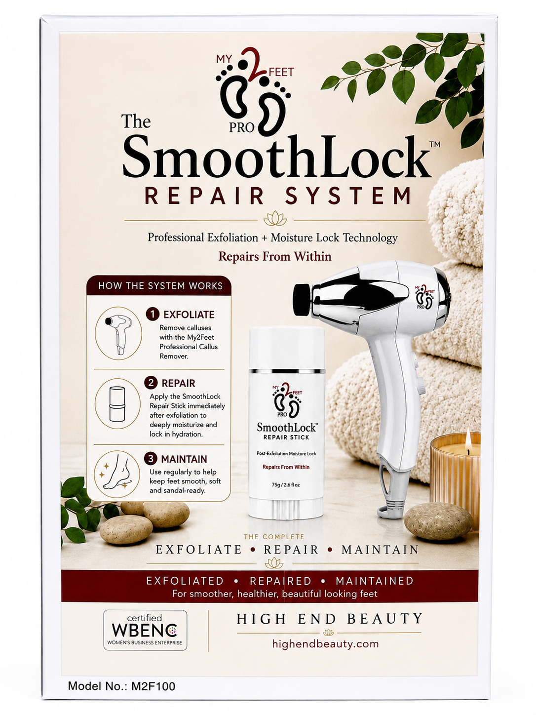 My2Feet SmoothLock Repair System with Professional Callus Remover and SmoothLock Repair Stick for exfoliating, repairing and maintaining dry feet