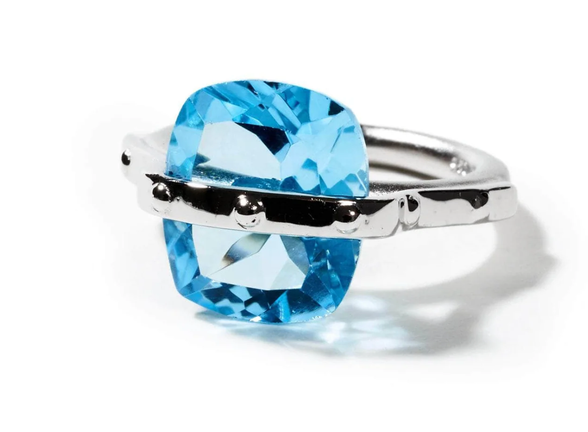 German Kabirski Lach Swiss Blue Topaz Ring