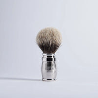 Plisson 1808 Diamond Genuine Badger Shaving Brush with Palladium Finish