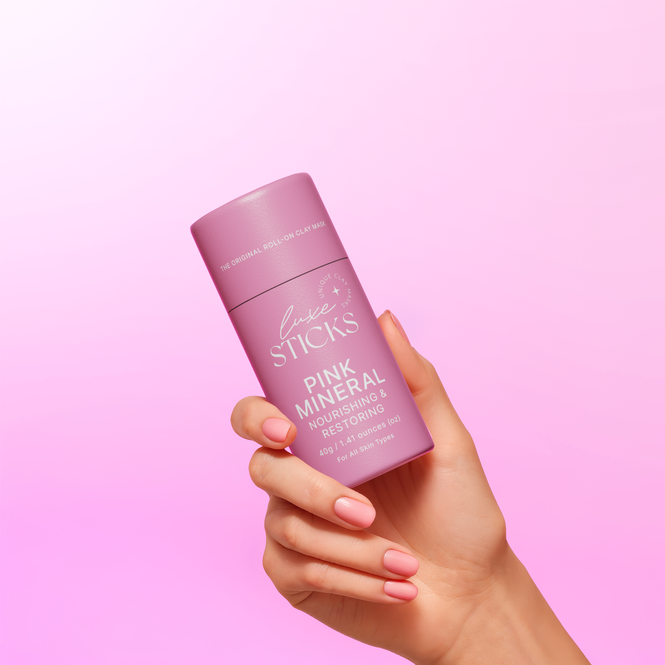 LuxeSticks Pink Mineral Clay Stick