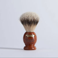 Plisson 1808 Briar Shaving Brush - High Mountain White