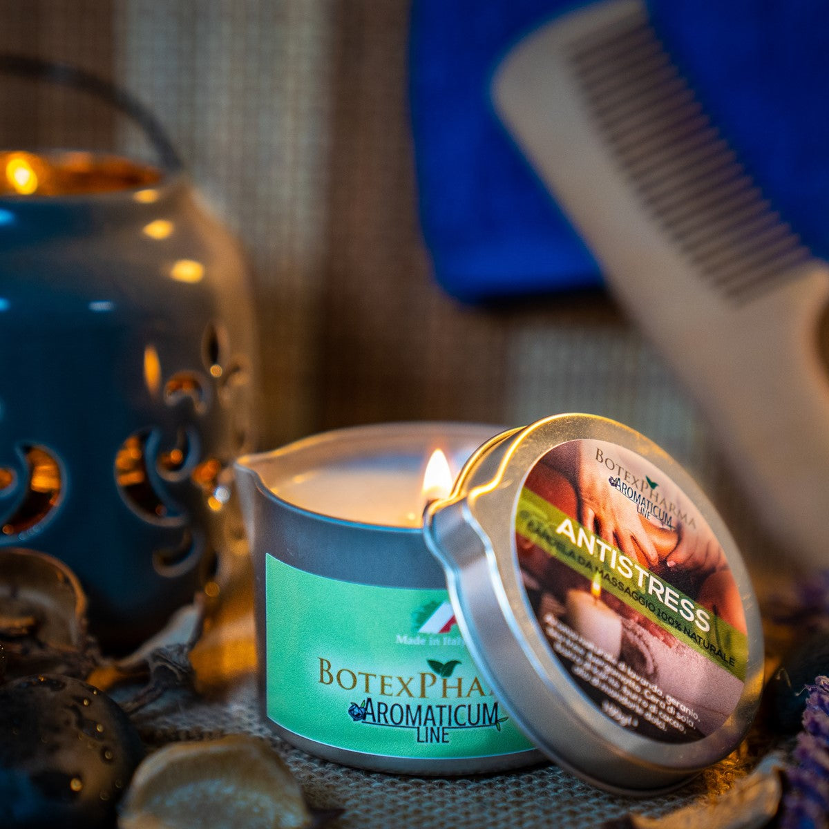 BotexPharma Massage Candle Lavender, Geranium, Tea Tree, Bergamot Massage Candle 100 gr