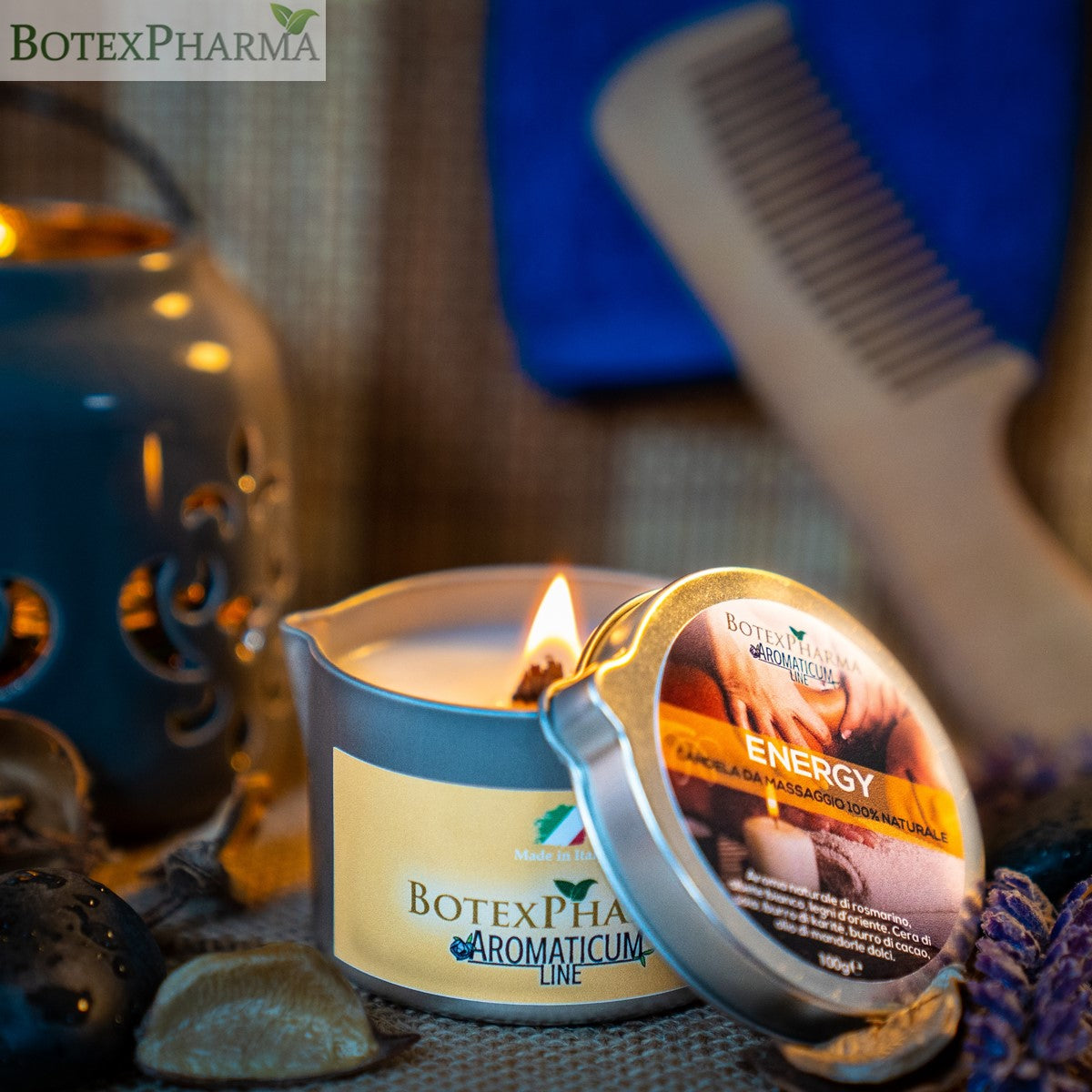 BotexPharma Massage Candle Energy Rosemary and Silver Fir Massage Candle 100 Grams