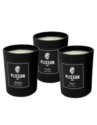 Plisson 1808 Wood Candle Trio